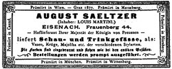 (Wilhelm) August Saeltzer 12-11-29-1
